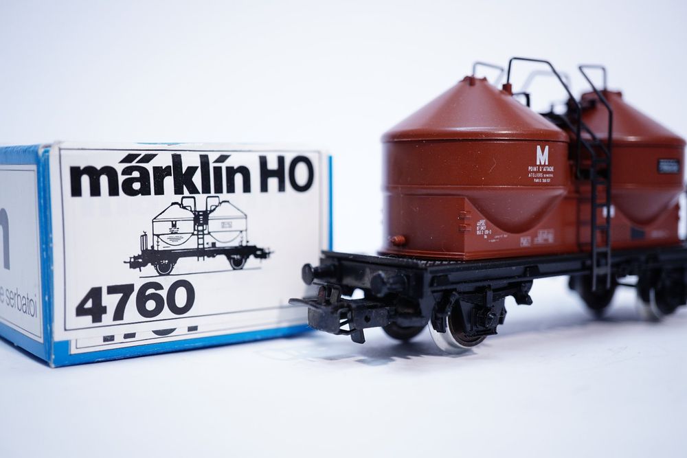 Märklin 4760 - Wagon Silo double "SNCF" - HO (ancien boitage)