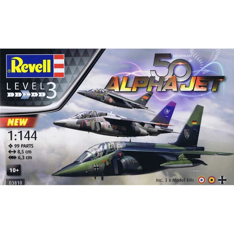 Revell 03810 - AlphaJet 50ème anniversaire (3 pièces) - 1/144 - 6.3 cm envergure 