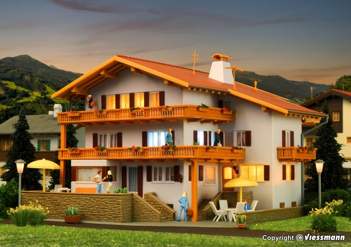 Kibri 38077 - Alpenhof, y compris l'éclairage intérieur des étages (CH) - HO 