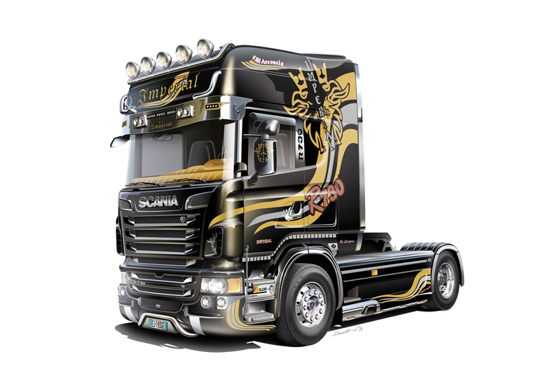 Italeri 3883 - Scania R730 V8 "Imperial"  (yc décalques chromés) - 1/24  