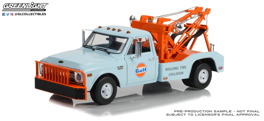 Greenlight 13624 - Remorqueuse Chevrolet C-30 Dually - "Gulf" - 1966 - 1/18 - Edition Limitée