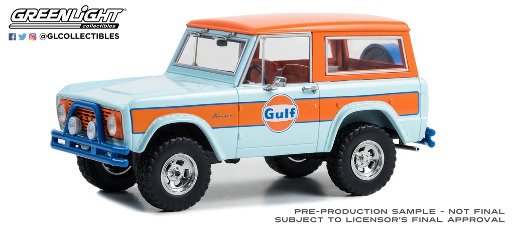 Greenlight 85071 - Ford Bronco - "Gulf" - 1966 - 1/24 - Edition Limitée 