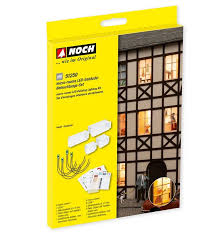 Noch 51250 - Micro-Rooms - Set d'éclairage de bâtiment à LED (équipé de la résistance nécessaire)