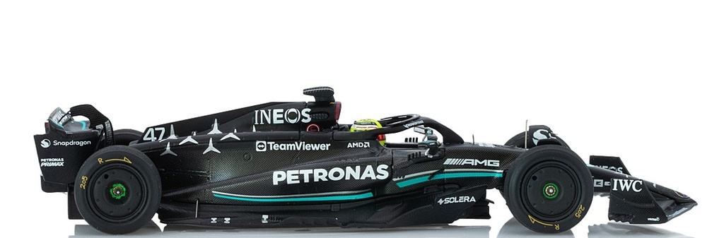 Spark - Mercedes-AMG Petronas F1 W14 E Performance - #47 - Mick Schumacher - Test Barcelone 2023 - avec panneautage
