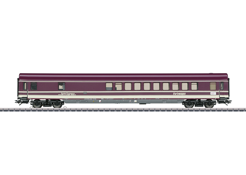 Märklin 43948 - Voiture à couloir central utilisée ici comme voiture de fête par Euro-Express Sonderzüge GmbH & Co - vous pouvez enregistrer vos chansons préférées sur une carte micro-SD et les diffuser à votre guise - comme un DJ le soir de la fête - HO  