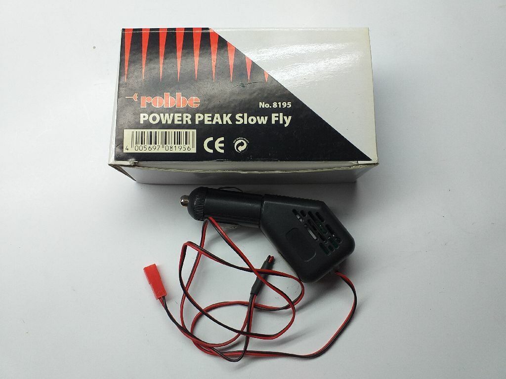 Robbe 8195 - Chargeur Power Peak Slow Fly (CD-Ni/NiMH) - 6 à 7 éléments (7.2V-8.4V) - alimentation allume-cigare en 12V - Charge max. 650 mA