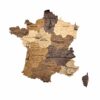 Creatifwood - Puzzle de la carte de France 2D en bois multicolore à assembler (sans colle) - 50x51 - 4mm épaisseur 