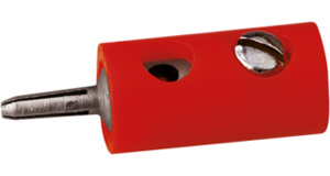 Brawa 3002 - Fiche Banane mâle (2,5mm diamètre) - Rouge