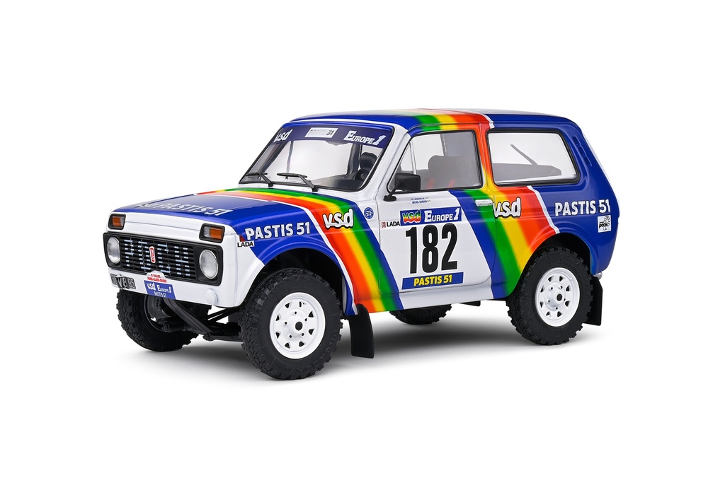 Solido Lada Niva - Paris-Dakar - #182 - J.-P. Jabouille - 1984 - Blanche - 1/18