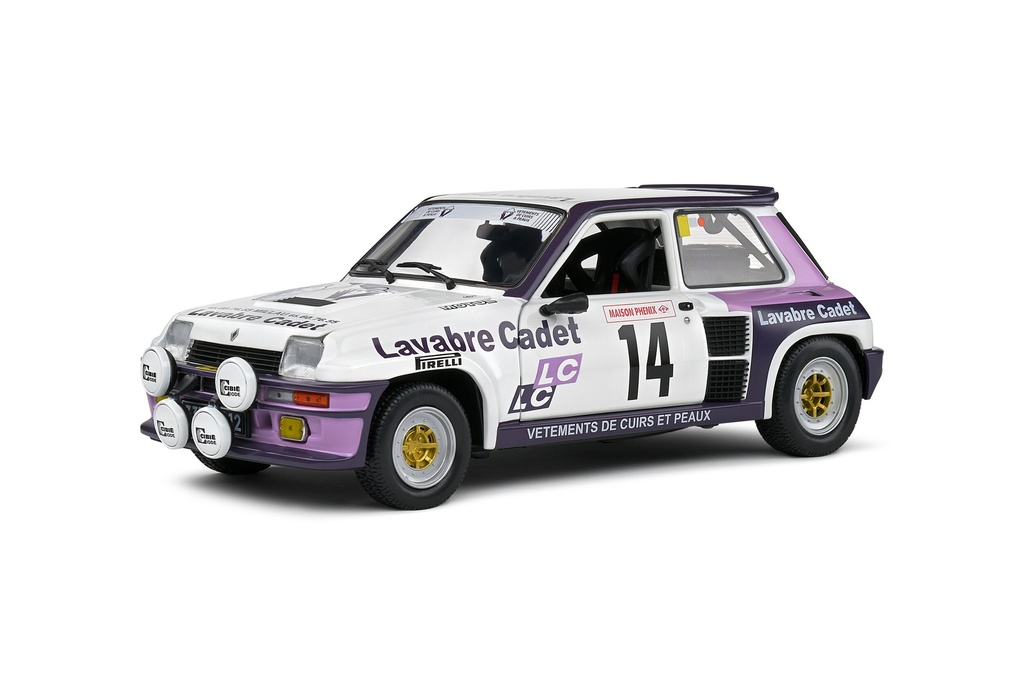 Solido Renault 5 Turbo - Auriol/Nouaille - Rallye Lyon Charbonnières 1983 - Blanche - 1/18