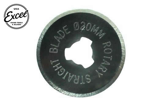 Excel Tools - Lame pour cutter rotatif (p.ex. 60026) - droite - 20mm de diamètre