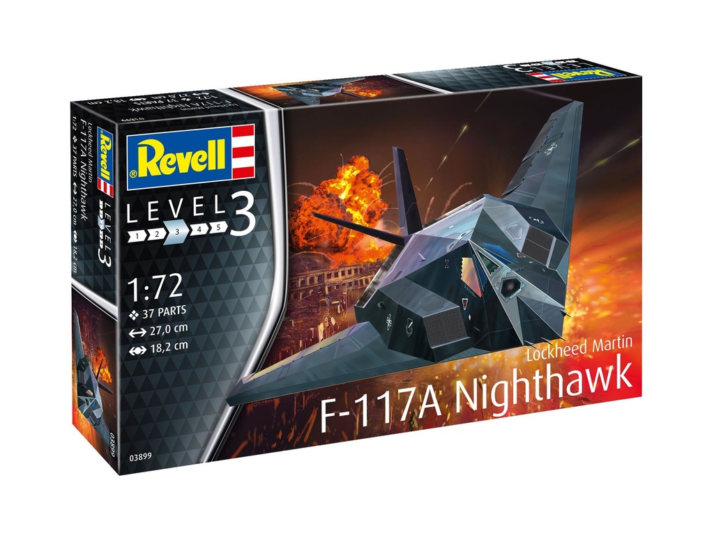 Revell 03899 - F-117 Stealth Fighter - 1/72 - 18.2 cm envergure - 37 pièces