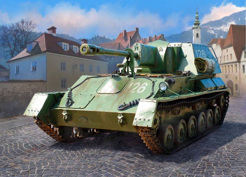 Zvezda 3662 - Char à Canon automoteur soviétique Su-76 - 1/35 - 14.3 cm long - 343 pièces