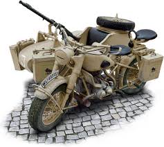Italeri 7403 - Moto de l'armée Allemande avec Sidecar - 1/9