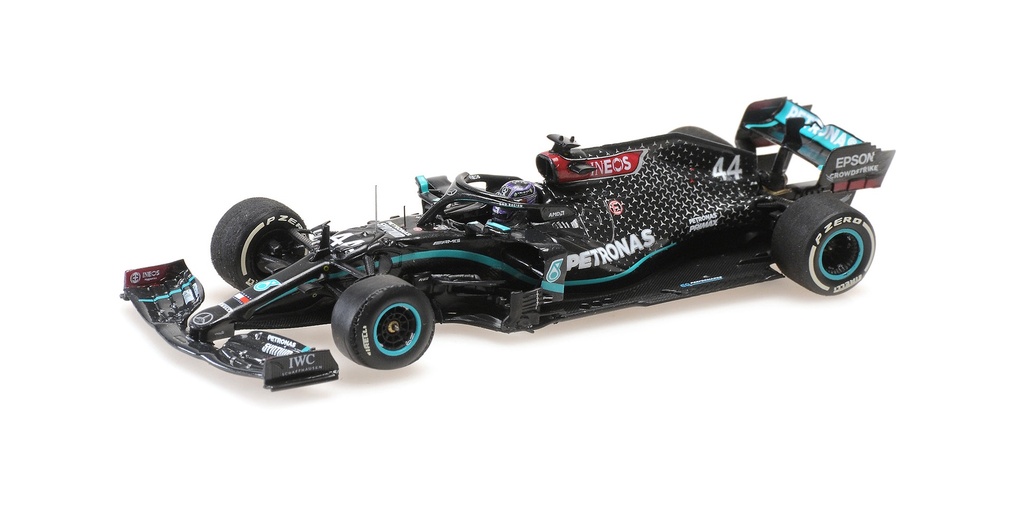 Minichamps - Mercedes-AMG Petronas Formula One Team F1 W11 EQ Performance - #44 - L. Hamilton - Winner British GP 2020 "Flat Tyre" - Edition limitée à 672 pcs
