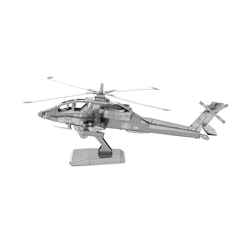 Metal Earth - Hélicoptère AH-64 Apache - 1/113 - Kit métal 3D
