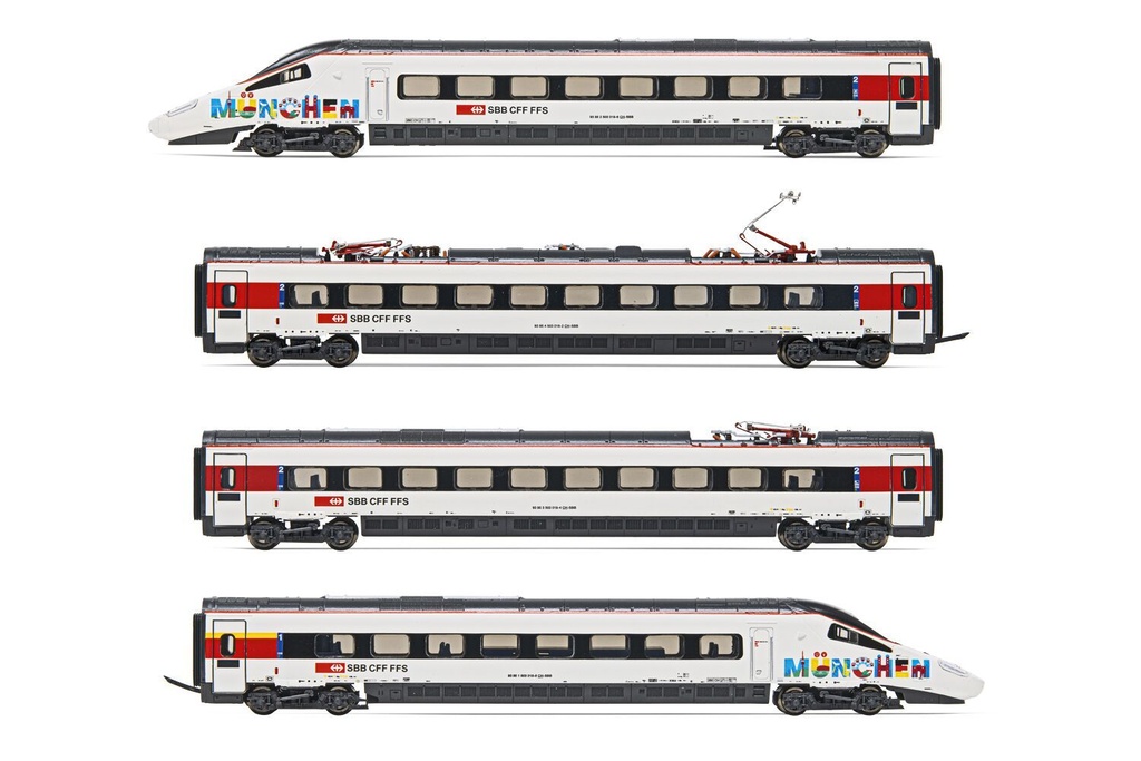 Arnold HN2567 - Coffret de 4 voitures - RABe 503 018 "ETR 610 Pendolino" - München-Zürich - SBB-CFF - DC - N
