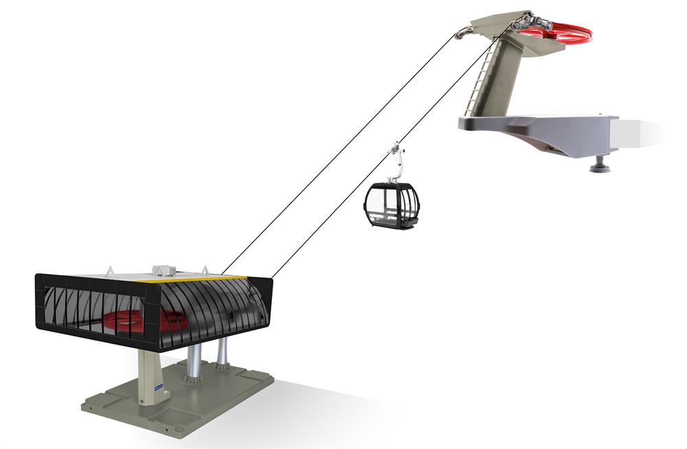 JC - Installation de Télécabine électrique D-Line - Noir et Or - 1/32 - y.c. 1 cabine et alimentation 230V 