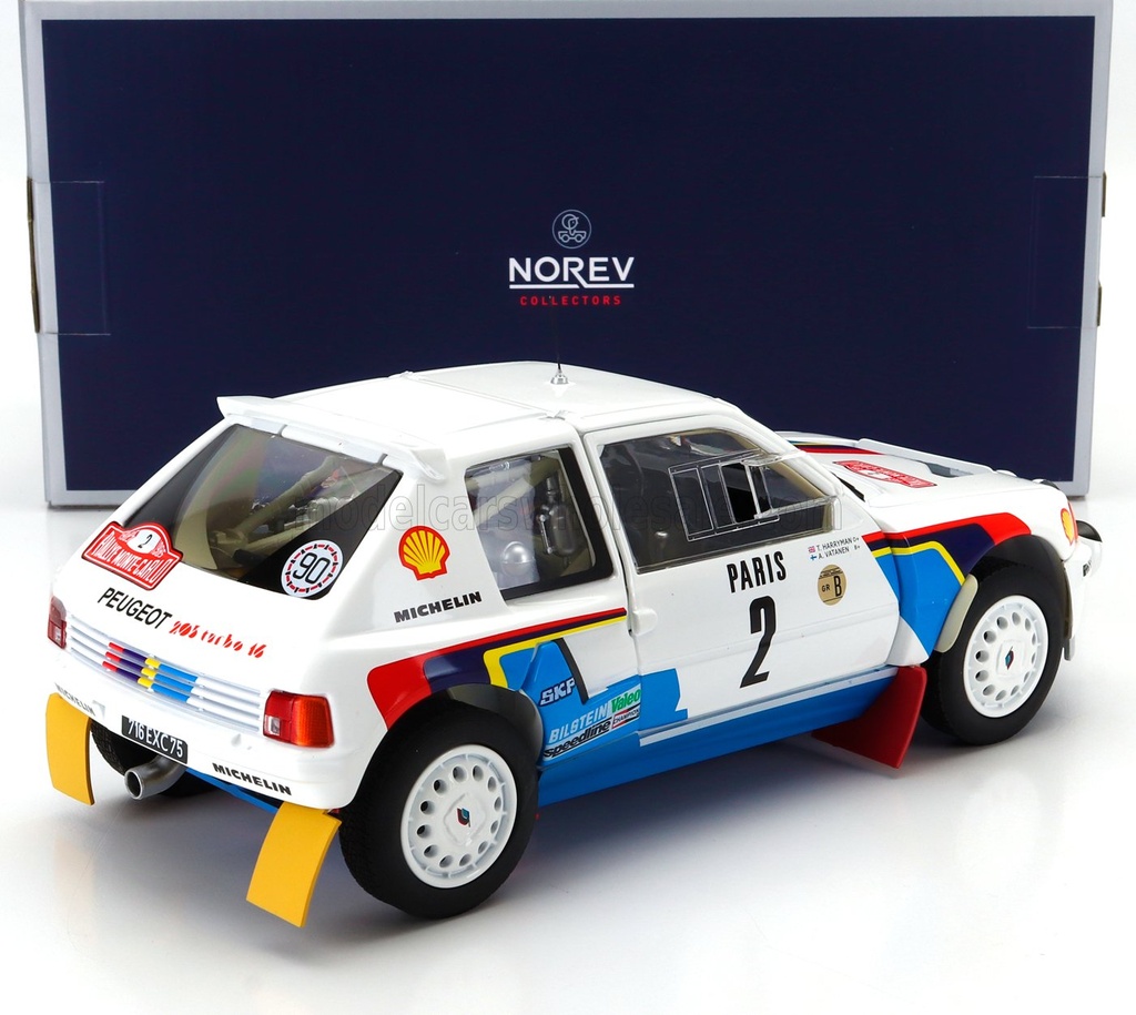 Norev - Peugeot 205 T16 - #2 - Vatanen/Harryman - Monte Carlo Rally 1985 - 1/18