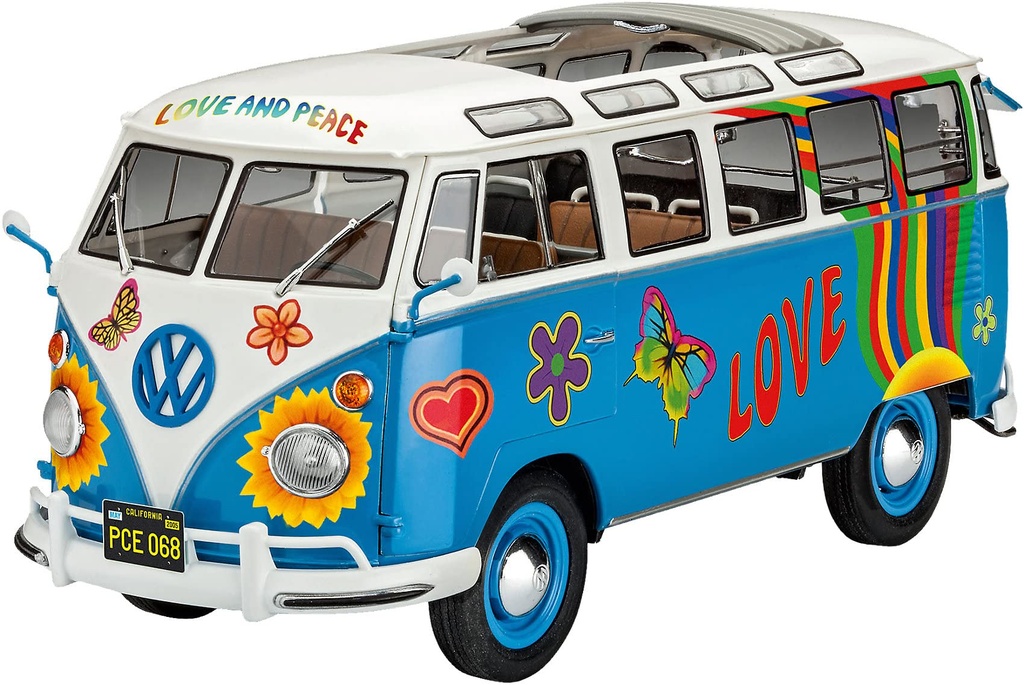 Revell 07050 - Samba Bus Flower Power - VW T1 - 1/24 - 18.1 cm long - 169 pièces