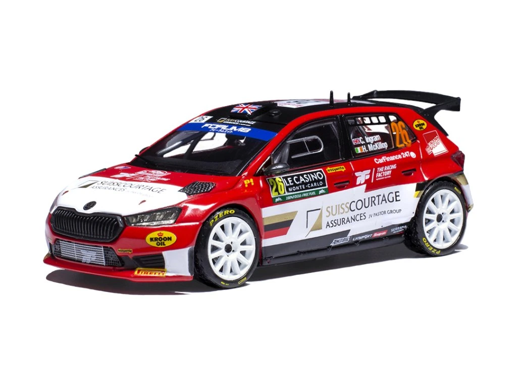 IXO - Skoda Fabia RS Rally2 #26 - C.Ingram-H.McKillop - Rallye Monte-Carlo 2024 - 1/43