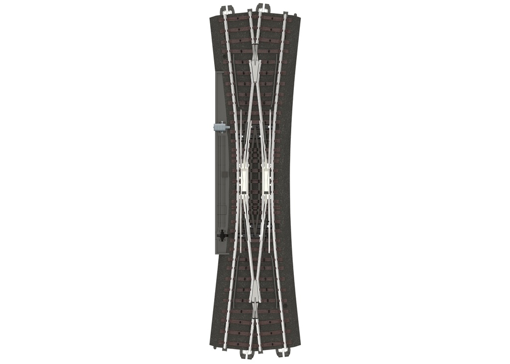 Märklin 24720 - Traversée jonction double élancée avec motorisation électrique - 236.1mm - HO