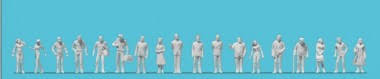 Preiser 80993 - Figurines miniatures pour le modélisme et l'architecture "Passants" (18 pièces) - 1/200