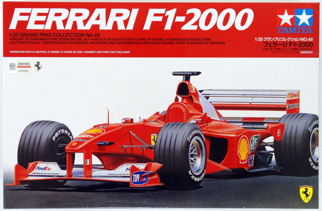 Tamiya 20048 - Ferrari F1 - 2000 - M. Schumacher - 1/20 - Emballage légèrement défraîchi (Occasion vérifiée)