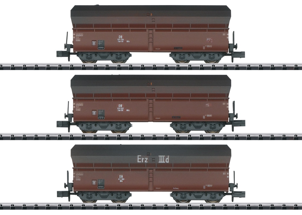 MiniTrix 18269 - Coffret de 3 wagons de marchandises «Transport de charbon-coke» - DB - N