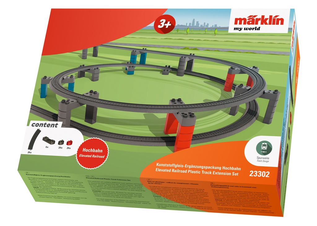 Märklin 23302 - Coffret de complément de voie aérienne en plastique - My World