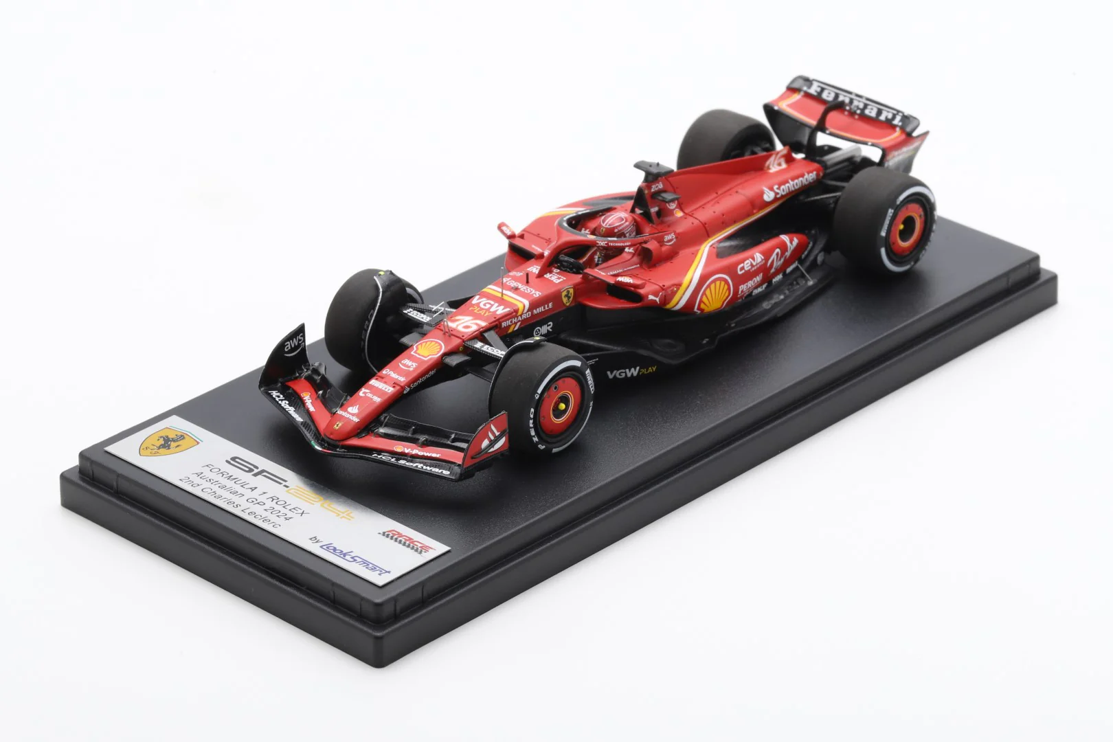 [LOK-LSF1060] Looksmart - Ferrari SF-24 Formula 1 Rolex -    # 16 - Charles Leclerc - 2ème au Grand-Prix d'Autralie 2024 - 1/43
