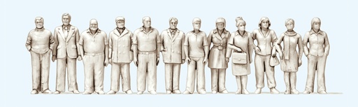[PRE-68291] Preiser 68291 - Figurines miniatures pour le modélisme et l'architecture "Personnes debout" (12 pièces) - 1/50