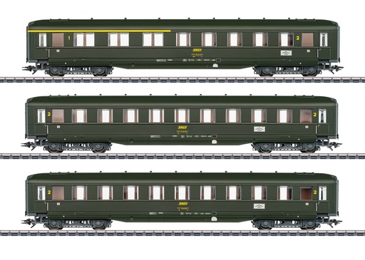 [MAR-43230] Märklin 43230 - Coffret de Voitures voyageurs (3 pièces) - 1ère et 2ème classe - SNCF - HO