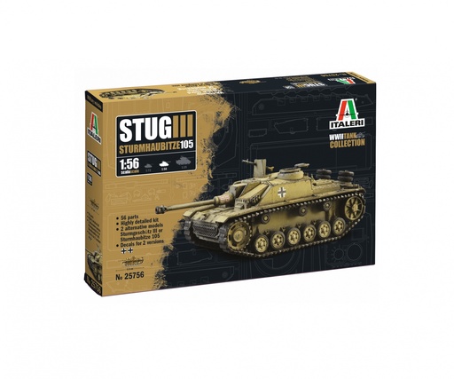 [ITA-25756] Italeri 25756 - Char Stug III - 1/56 (Decals pour 2 versions)