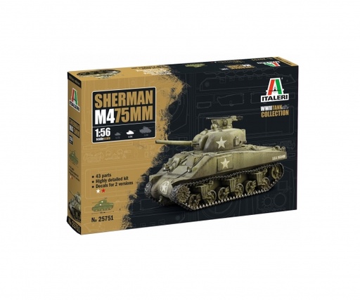 [ITA-25751] Italeri 25751 - Char Sherman M475MM - 1/56 (Decals pour 2 versions)