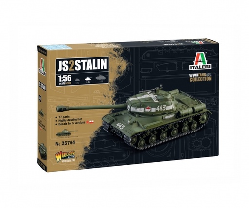 [ITA-25764] Italeri 25764 - Char JS-2 Stalin - 1/56 (Decals pour 5 versions)