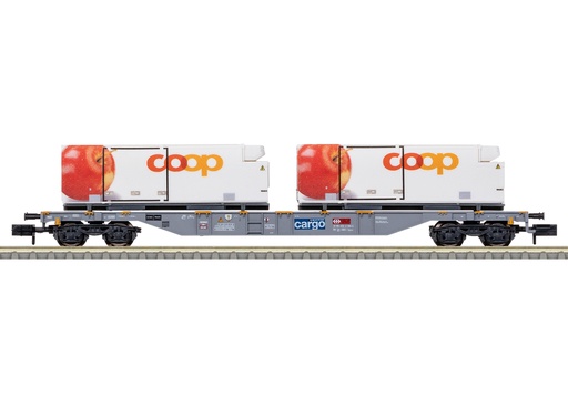 [MIN-15495] MiniTrix 15495 - Wagon porte-conteneurs "Coop" - Cargo - SBB-CFF - "N"