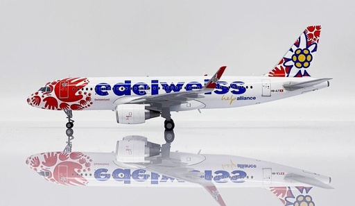 [JCW-XX20337] JC Wings - Airbus A320 Edelweiss "Help Alliance" - HB-JLT - Avec support de présentation - 1/200