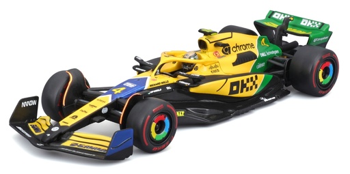 [BUR-1838215-4SE] Burago - McLaren F1 Team MCL38 - Grand Prix de Monaco 2024 - #4 - L. Norris - 1/43 (hommage A. Senna)