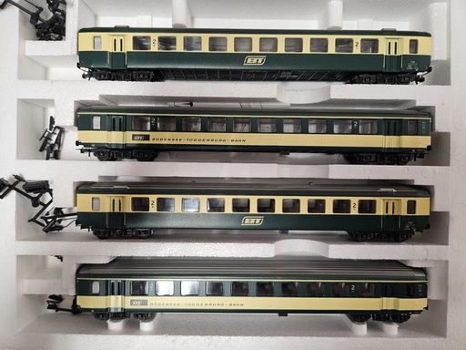 [LIM-149787K] Lima 149787K - Coffret voitures voyageurs (4 pièces) - 2ème classe - Bodensee-Toggenburg-Bahn - HO