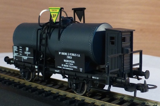 [SAC-16014] Sachsenmodelle 16014 - Wagon citerne avec cabine de freinage - "BP"- SBB-CFF - HO