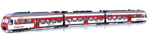 [LSM-17200DCS] LS Models - 17200 DCS - Rame Region Alps RABe 525 - TMR - "St-Bernard Express" (3 éléments) - DCC+son - HO