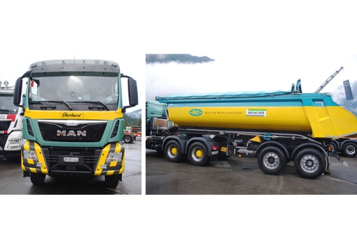 [HER-926010] Herpa 926010 - Camion MAN TGS M - semi-remorque à benne ronde "Eberhard" - CH - 1/87