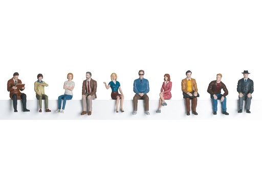 [MAR-56409] Märklin 56409 Groupe de 10 personnages "Voyageurs assis" - Echelle I