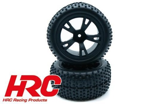 [HRC-15-P338] HRC - Pneus pour Dirt Stricker - 1/10 - montés sur Jantes 5 branches - (2 pces)