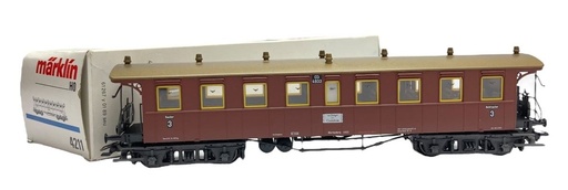 [MAR-4211] Märklin 4211 - Voiture voyageurs pour trains rapides - 4955 - 3ème classe - (K.W.St.E.) - HO