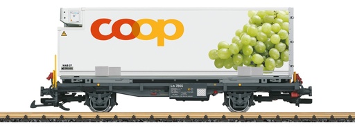 [LGB-45887-02] LGB 45887-02 -Wagon porte-conteneur des RhB - « Coop® - Raisin » - G
