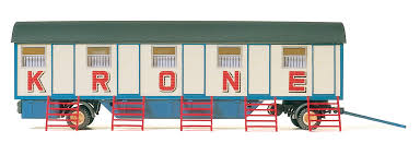 [PRE-21032] Preiser 21032 - Roulotte pour le personnel à 5 compartiments "Circus Krone" - HO