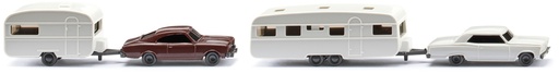 [WIK-092211] Wiking 092211 - Deux caravanes avec une Opel Rekord et une Chevy Malibu - "N"