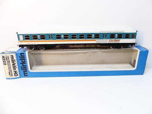 [MAR-4222] Märklin 4222 - Voiture voyageurs "City-Bahn" - 2ème classe - 22-53-721 - DB - HO